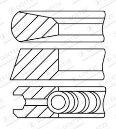 GOETZE ENGINE 08-457000-00 — Комплект поршневых колец