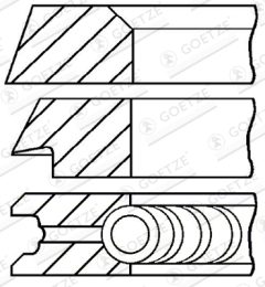 GOETZE ENGINE 08-701200-00 — Set segmenți piston