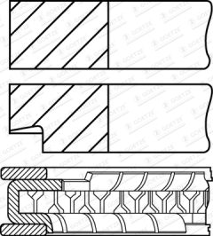 GOETZE ENGINE 08-962800-10 — Комплект поршневых колец