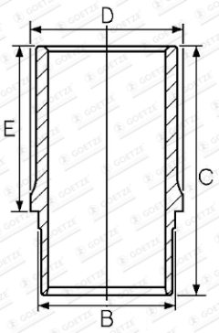 GOETZE ENGINE 14-684840-00 — Гильза цилиндра