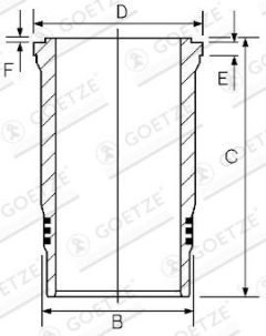 GOETZE ENGINE 15-451770-00 — Гильза цилиндра