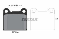 TEXTAR 2075506-0668-00 — Set discuri și plăcuțe de frână