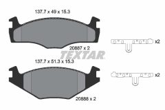 TEXTAR 2088707-0121-00 — Set discuri și plăcuțe de frână