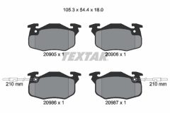 TEXTAR 2090506-0481-00 — Set discuri și plăcuțe de frână