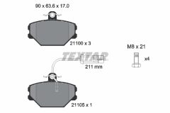 TEXTAR 2110005-0611-00 — Set discuri și plăcuțe de frână