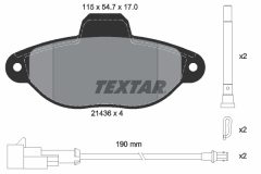 TEXTAR 2143609-0611-00 — Set discuri și plăcuțe de frână