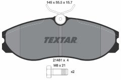 TEXTAR 2148101 — Колодки тормозные дисковые
