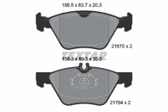 TEXTAR 2167001-1060-02 — Set discuri și plăcuțe de frână