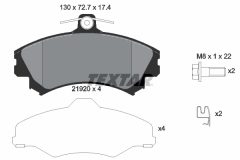 TEXTAR 2192003-1348-00 — Set discuri și plăcuțe de frână