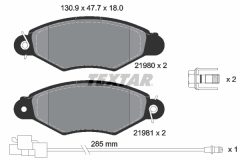 TEXTAR 2198009-0362-00 — Set discuri și plăcuțe de frână