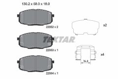 TEXTAR 2205203-1665-00 — Set discuri și plăcuțe de frână