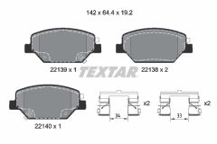 TEXTAR 2213901-3055-00 — Комплект тормозных дисков и колодок