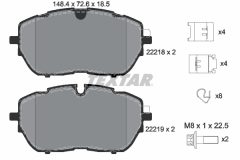 TEXTAR 2221801 — Plăcuțe de frână disc