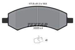 TEXTAR 2222301 — Plăcuțe de frână disc