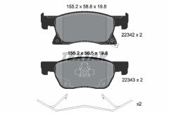 TEXTAR 2234201 — Колодки тормозные дисковые