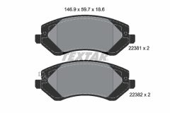 TEXTAR 2238101 — Plăcuțe de frână disc