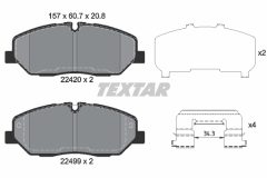TEXTAR 2242001-3381-00 — Set discuri și plăcuțe de frână