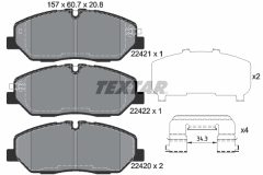 TEXTAR 2242101-3381-00 — Set discuri și plăcuțe de frână