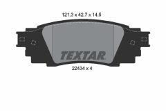 TEXTAR 2243401 — Plăcuțe de frână disc