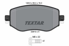 TEXTAR 2261001-1955-00 — Set discuri și plăcuțe de frână