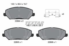 TEXTAR 2280401-2922-00 — Set discuri și plăcuțe de frână