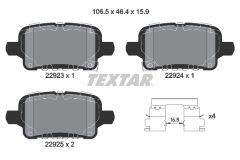 TEXTAR 2292301-3146-00 — Комплект тормозных дисков и колодок