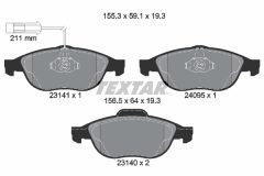 TEXTAR 2314101-0964-00 — Set discuri și plăcuțe de frână