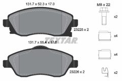 TEXTAR 2322501-1111-00 — Set discuri și plăcuțe de frână