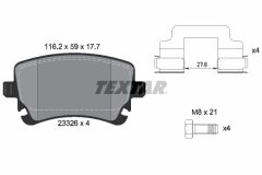 TEXTAR 2332601-1522-00 — Set discuri și plăcuțe de frână