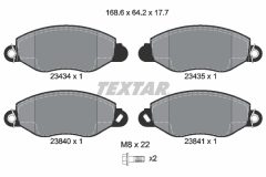 TEXTAR 2343401 — Колодки тормозные дисковые