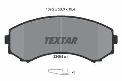 TEXTAR 2348801 — Plăcuțe de frână disc