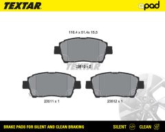 TEXTAR 2351002SC — Колодки тормозные дисковые