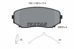 TEXTAR 2351503 — Plăcuțe de frână disc