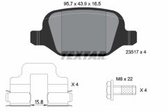 TEXTAR 2351703-1147-00 — Set discuri și plăcuțe de frână