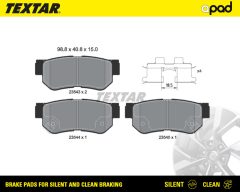 TEXTAR 2354301SC — Plăcuțe de frână disc