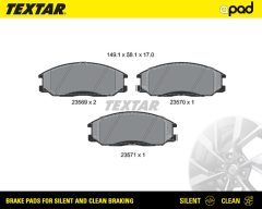 TEXTAR 2356901SC — Plăcuțe de frână disc