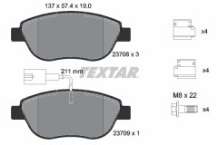 TEXTAR 2370802-1458-00 — Set discuri și plăcuțe de frână