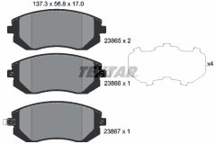 TEXTAR 2386501-1395-00 — Set discuri și plăcuțe de frână