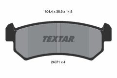 TEXTAR 2407101-1630-00 — Set discuri și plăcuțe de frână