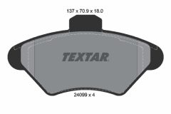 TEXTAR 2409901 — Plăcuțe de frână disc