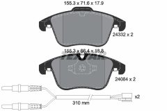 TEXTAR 2433201-1570-00 — Set discuri și plăcuțe de frână