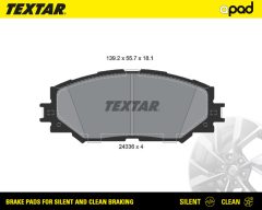 TEXTAR 2433601SC — Колодки тормозные дисковые