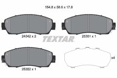 TEXTAR 2434201-2833-00 — Set discuri și plăcuțe de frână