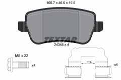 TEXTAR 2434801-1185-00 — Set discuri și plăcuțe de frână
