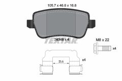 TEXTAR 2434802-1184-00 — Set discuri și plăcuțe de frână