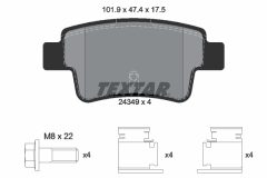 TEXTAR 2434901-1459-00 — Set discuri și plăcuțe de frână