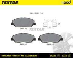 TEXTAR 2435101SC — Plăcuțe de frână disc