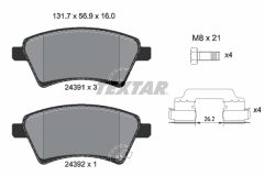 TEXTAR 2439101-1566-00 — Set discuri și plăcuțe de frână