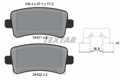 TEXTAR 2442101 — Plăcuțe de frână disc