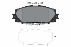 TEXTAR 2445101 — Plăcuțe de frână disc